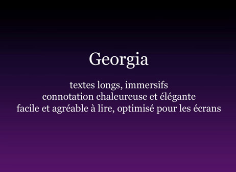 La Typographie comme outil de design : Georgia