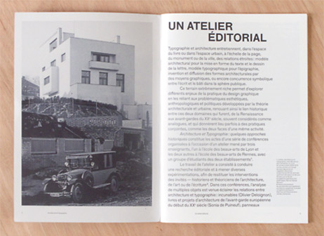 Architecture et Typographie, aux éditions B42